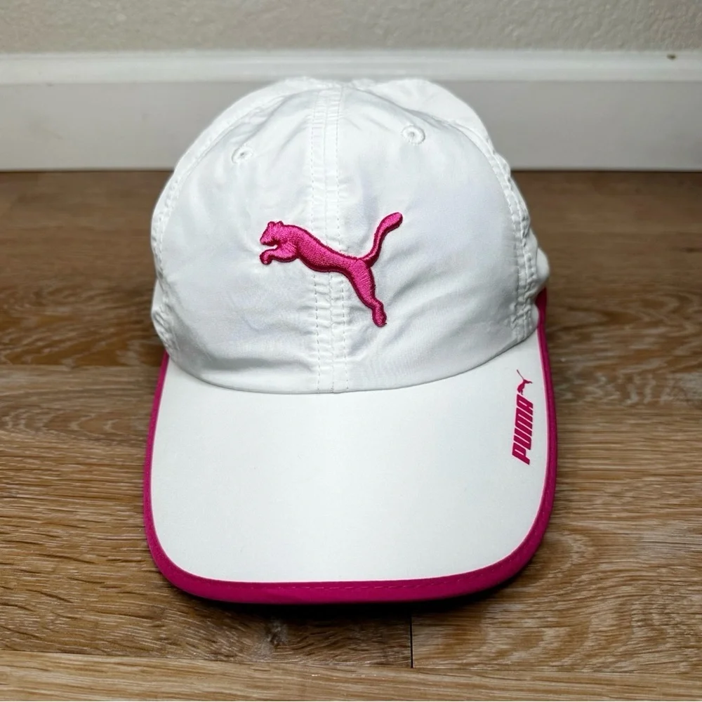 Puma White Pink Performance Athletic Lightweight Women's Cap, OS